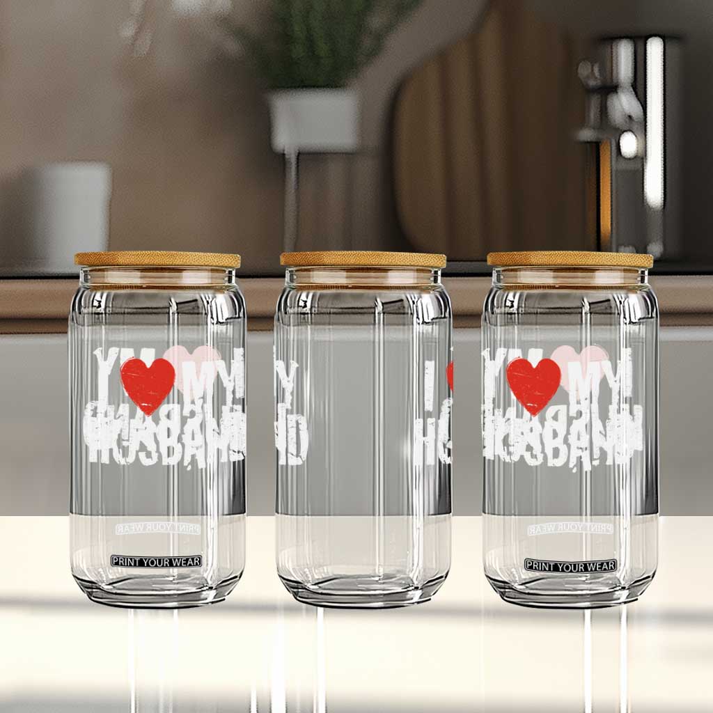 Cool Marriage Humor Gift For Wife Glass Can I Love My Husband TS12 Print Your Wear