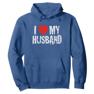 Cool Marriage Humor Gift For Wife Hoodie I Love My Husband TS12 Royal Blue Print Your Wear