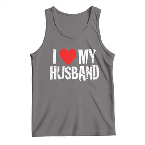 Cool Marriage Humor Gift For Wife Tank Top I Love My Husband TS12 Deep Heather Print Your Wear