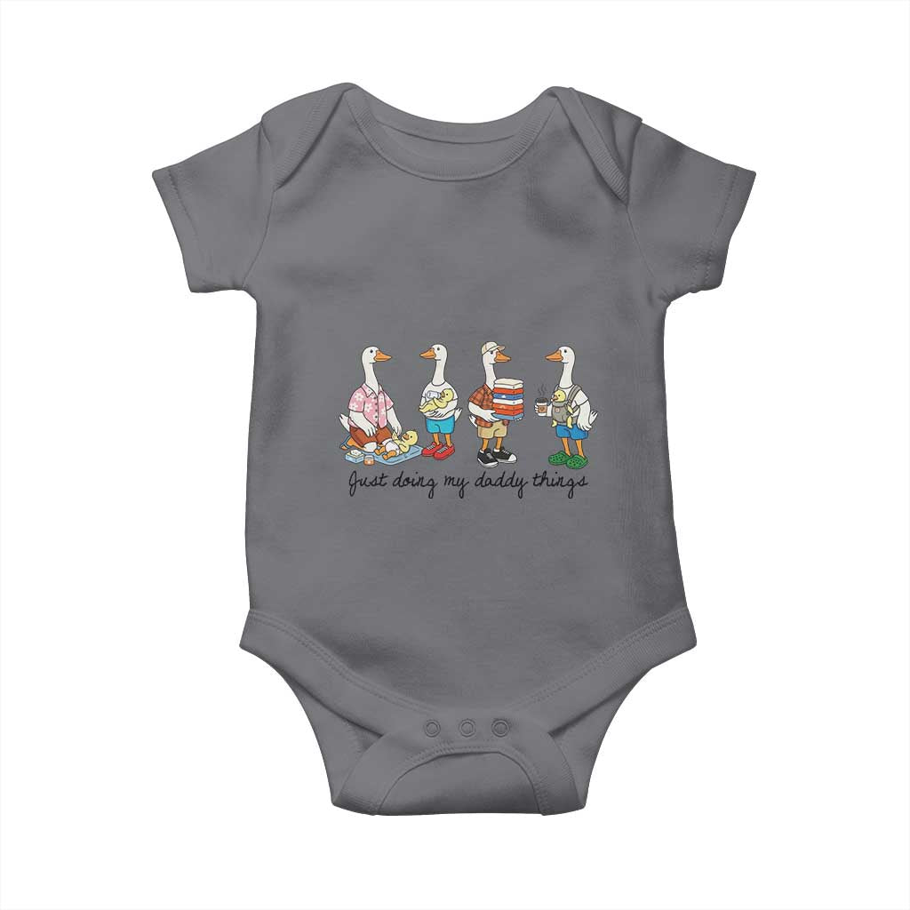 Funny Goose Just Doing My Daddy Things Baby Onesie Fathers Day Gift TS12 Charcoal Print Your Wear