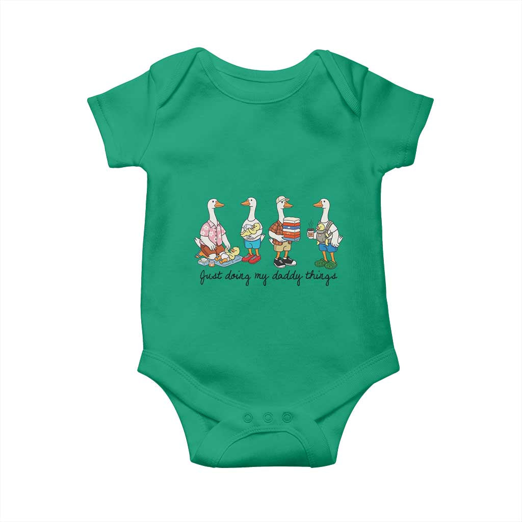 Funny Goose Just Doing My Daddy Things Baby Onesie Fathers Day Gift TS12 Irish Green Print Your Wear