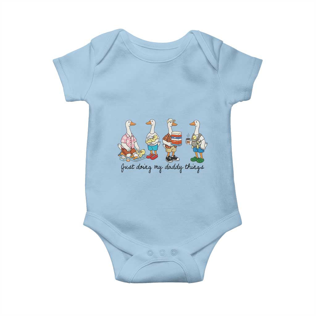 Funny Goose Just Doing My Daddy Things Baby Onesie Fathers Day Gift TS12 Light Blue Print Your Wear