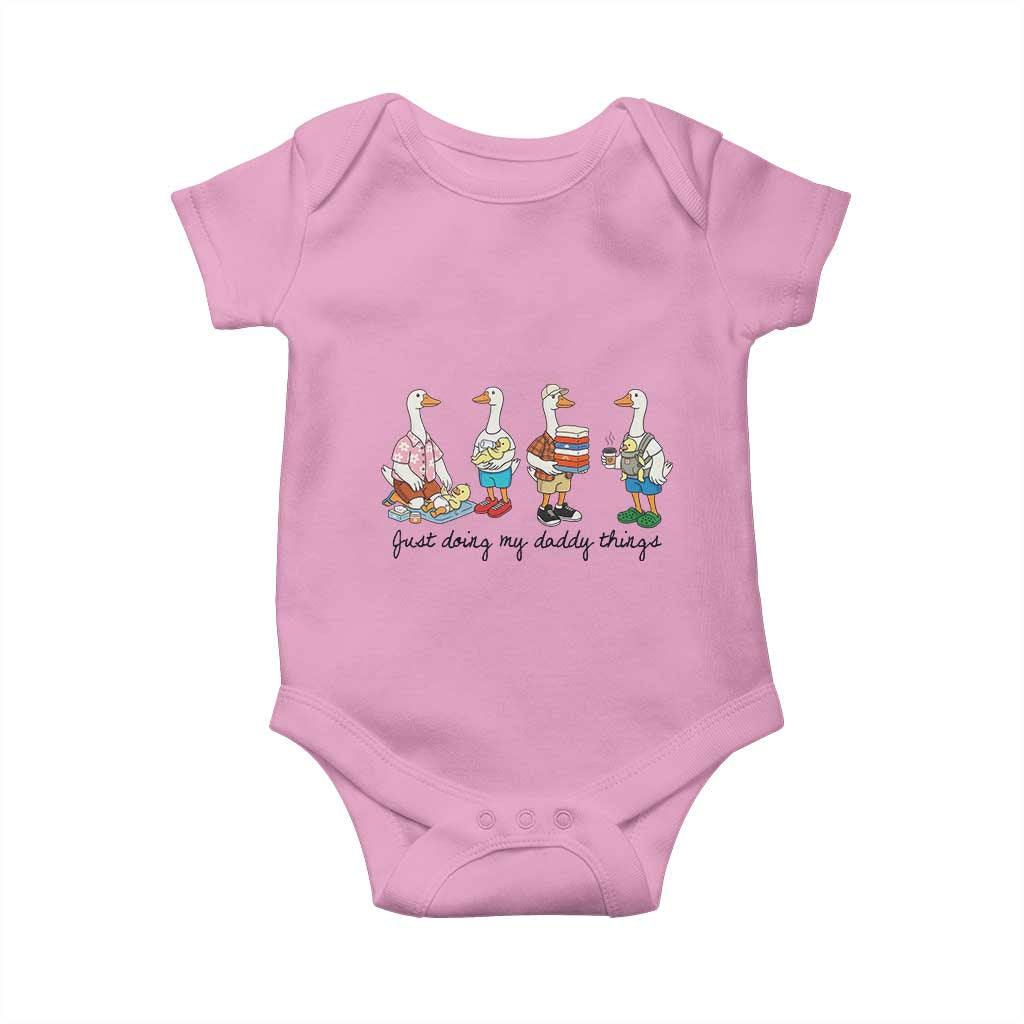 Funny Goose Just Doing My Daddy Things Baby Onesie Fathers Day Gift TS12 Light Pink Print Your Wear