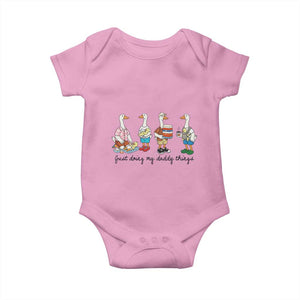 Funny Goose Just Doing My Daddy Things Baby Onesie Fathers Day Gift TS12 Light Pink Print Your Wear