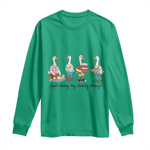 Funny Goose Just Doing My Daddy Things Long Sleeve Shirt Fathers Day Gift TS12 Irish Green Print Your Wear