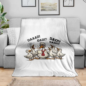 Funny Duck Dad Daaad Dad Dad Throw Blanket Tired Dad Life Fathers Day Graphic TS12 Print Your Wear