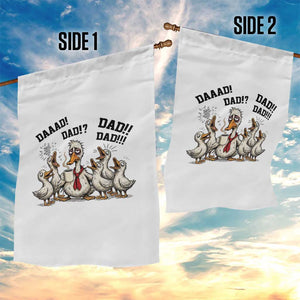 Funny Duck Dad Daaad Dad Dad Garden Flag Tired Dad Life Fathers Day Graphic TS12 Print Your Wear