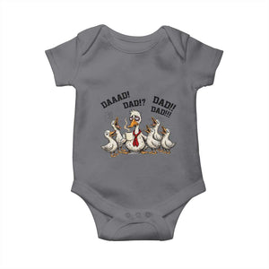 Funny Duck Dad Daaad Dad Dad Baby Onesie Tired Dad Life Fathers Day Graphic TS12 Charcoal Print Your Wear