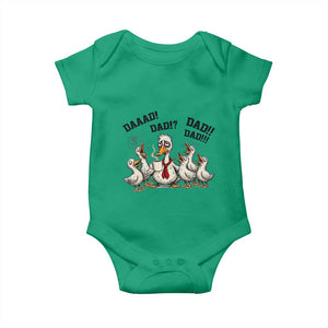 Funny Duck Dad Daaad Dad Dad Baby Onesie Tired Dad Life Fathers Day Graphic TS12 Irish Green Print Your Wear
