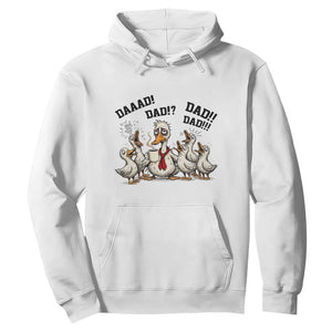 Funny Duck Dad Daaad Dad Dad Hoodie Tired Dad Life Fathers Day Graphic TS12 White Print Your Wear