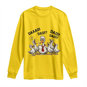 Funny Duck Dad Daaad Dad Dad Long Sleeve Shirt Tired Dad Life Fathers Day Graphic TS12 Daisy Print Your Wear