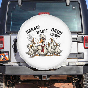 Funny Duck Dad Daaad Dad Dad Spare Tire Cover Tired Dad Life Fathers Day Graphic TS12 No hole White Print Your Wear