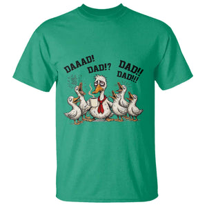 Funny Duck Dad Daaad Dad Dad T Shirt Tired Dad Life Fathers Day Graphic TS12 Irish Green Print Your Wear