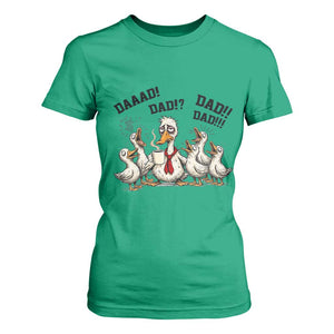 Funny Duck Dad Daaad Dad Dad T Shirt For Women Tired Dad Life Fathers Day Graphic TS12 Irish Green Print Your Wear