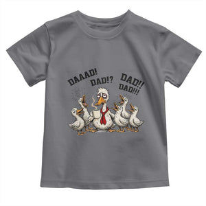 Funny Duck Dad Daaad Dad Dad Toddler T Shirt Tired Dad Life Fathers Day Graphic TS12 Charcoal Print Your Wear