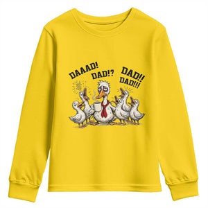 Funny Duck Dad Daaad Dad Dad Youth Sweatshirt Tired Dad Life Fathers Day Graphic TS12 Daisy Print Your Wear