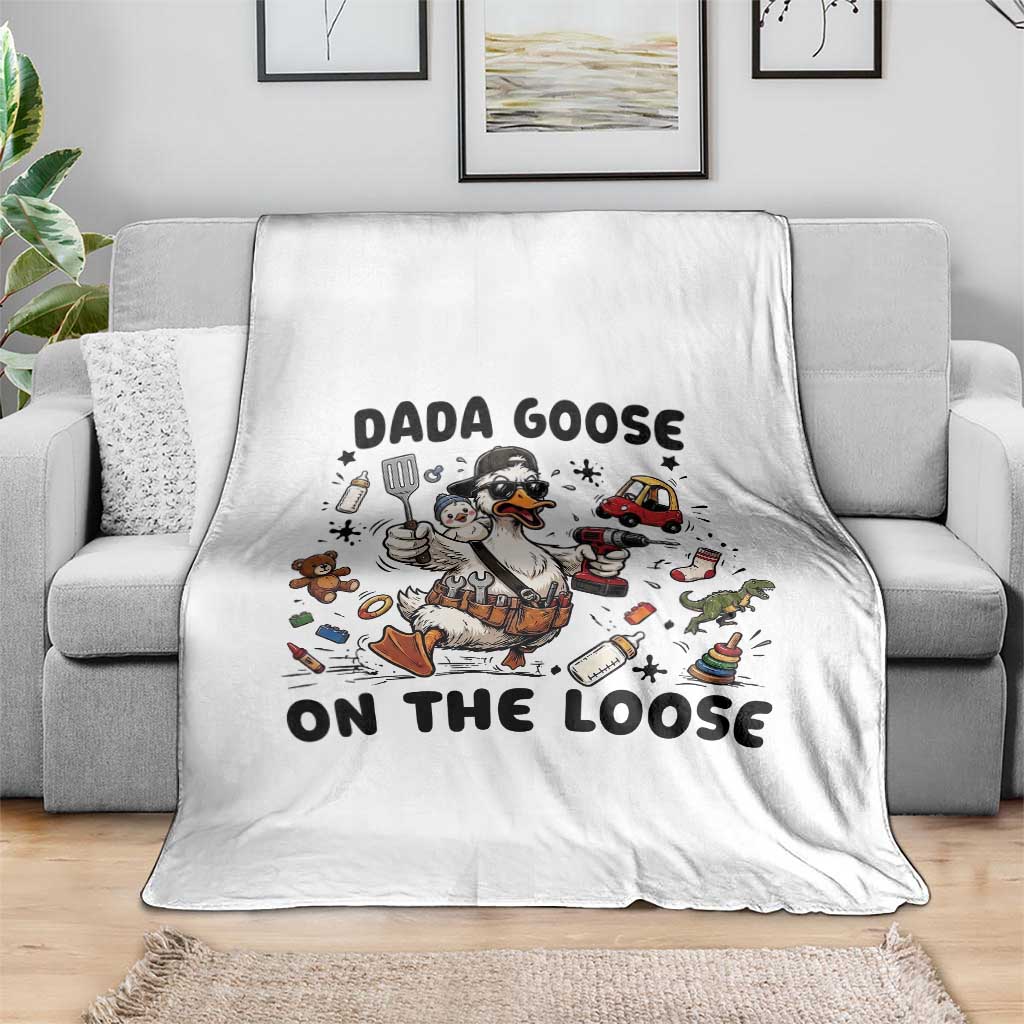 Dada Goose On The Loose Throw Blanket Funny Fatherhood Humor Gift TS12 Print Your Wear
