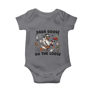 Dada Goose On The Loose Baby Onesie Funny Fatherhood Humor Gift TS12 Charcoal Print Your Wear