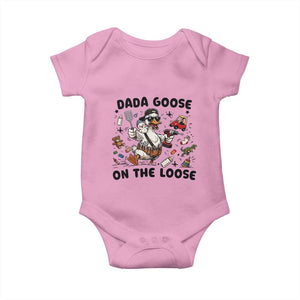 Dada Goose On The Loose Baby Onesie Funny Fatherhood Humor Gift TS12 Light Pink Print Your Wear