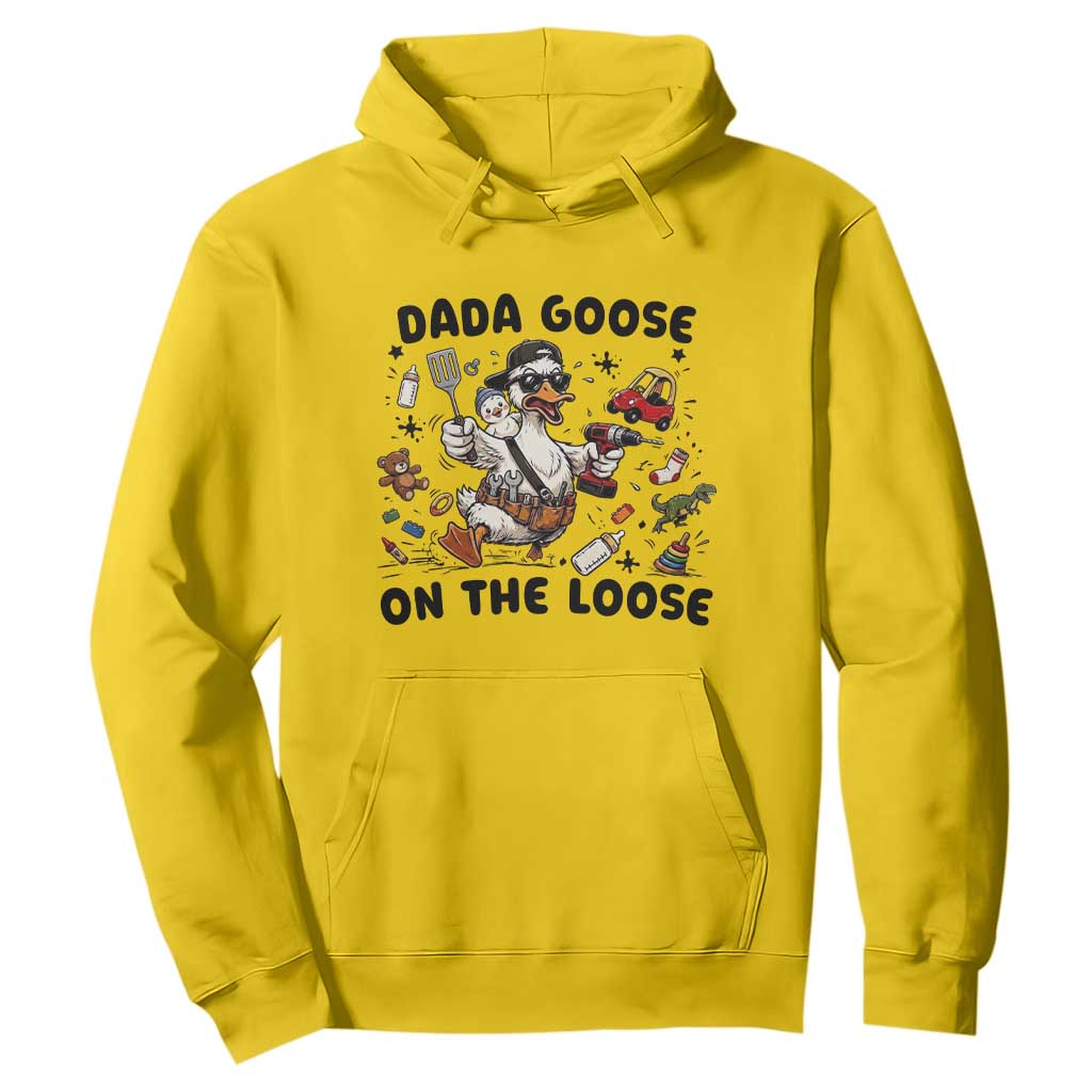Dada Goose On The Loose Hoodie Funny Fatherhood Humor Gift TS12 Daisy Print Your Wear