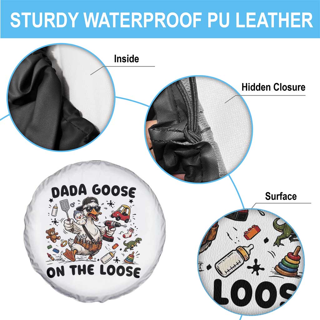 Dada Goose On The Loose Spare Tire Cover Funny Fatherhood Humor Gift TS12 Print Your Wear