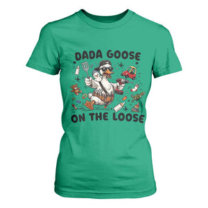 Dada Goose On The Loose T Shirt For Women Funny Fatherhood Humor Gift TS12 Irish Green Print Your Wear