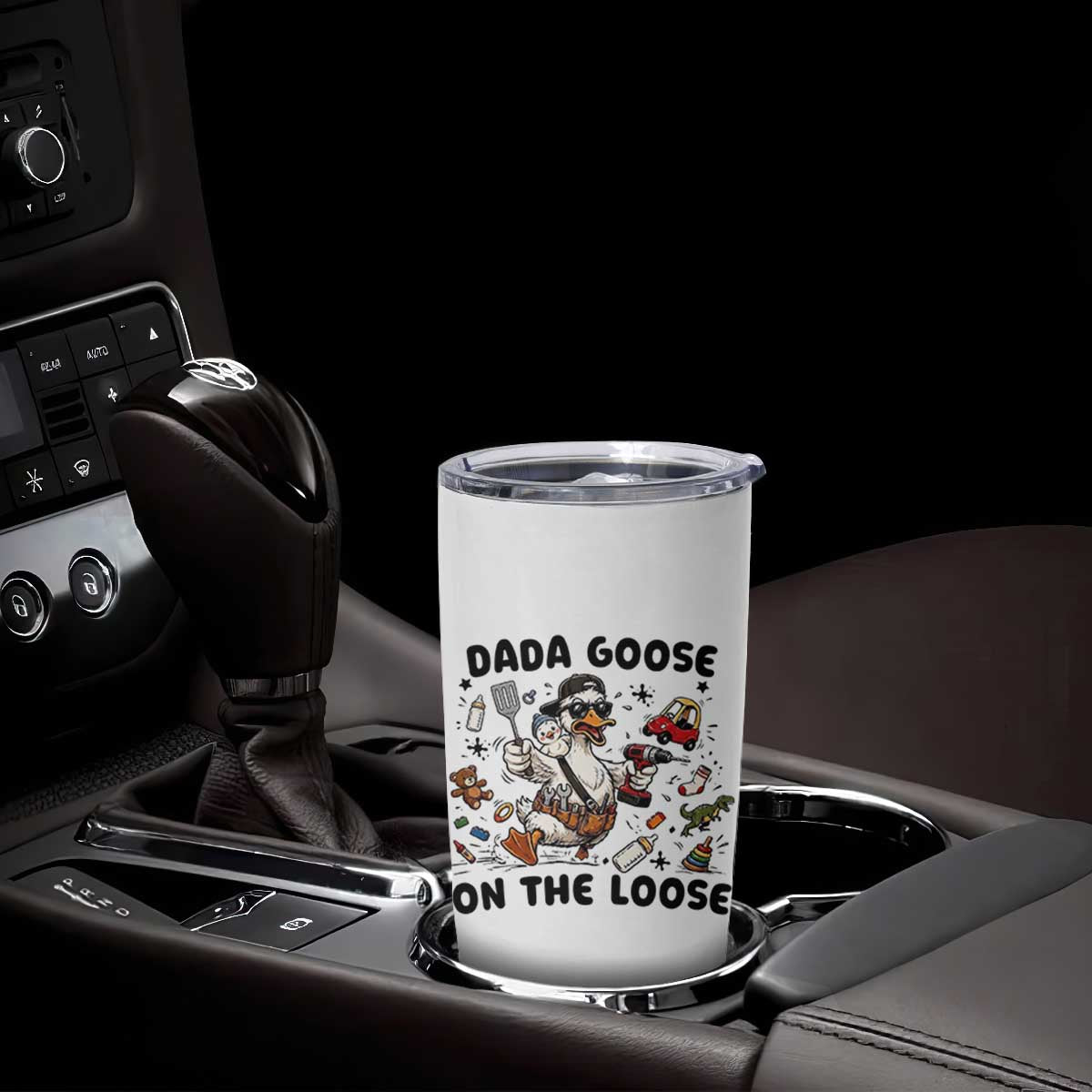 Dada Goose On The Loose Tumbler Cup Funny Fatherhood Humor Gift