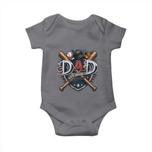 Baseball Dad Est 2026 Baby Onesie New Dad Father's Day Gift TS12 Charcoal Print Your Wear