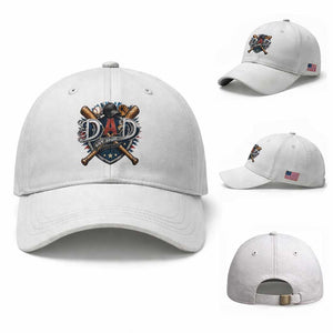 Baseball Dad Est 2026 Baseball Cap New Dad Father's Day Gift TS12 Baseball Cap Universal Fit White Print Your Wear