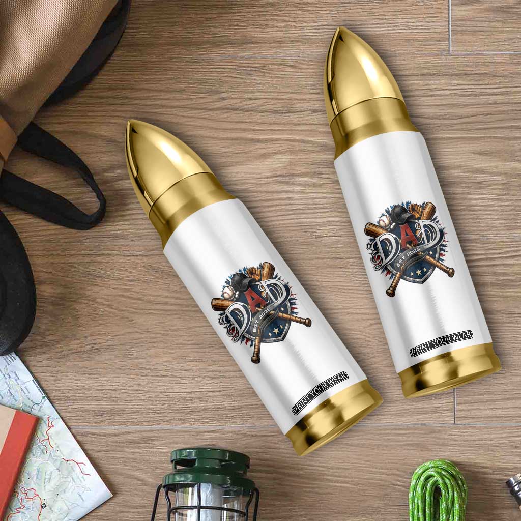 Baseball Dad Est 2026 Bullet Tumbler New Dad Father's Day Gift TS12 Print Your Wear