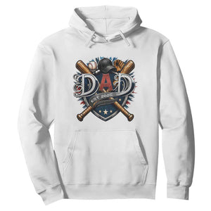 Baseball Dad Est 2026 Hoodie New Dad Father's Day Gift TS12 White Print Your Wear