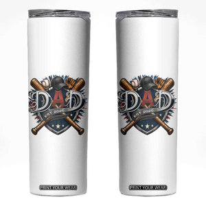 Baseball Dad Est 2026 Skinny Tumbler New Dad Father's Day Gift TS12 White Print Your Wear