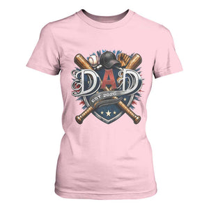 Baseball Dad Est 2026 T Shirt For Women New Dad Father's Day Gift