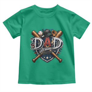 Baseball Dad Est 2026 Toddler T Shirt New Dad Father's Day Gift TS12 Irish Green Print Your Wear