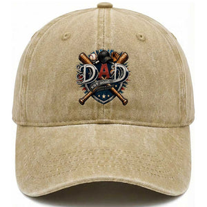 Baseball Dad Est 2026 Washed Cotton Baseball Cap New Dad Father's Day Gift TS12 Print Your Wear