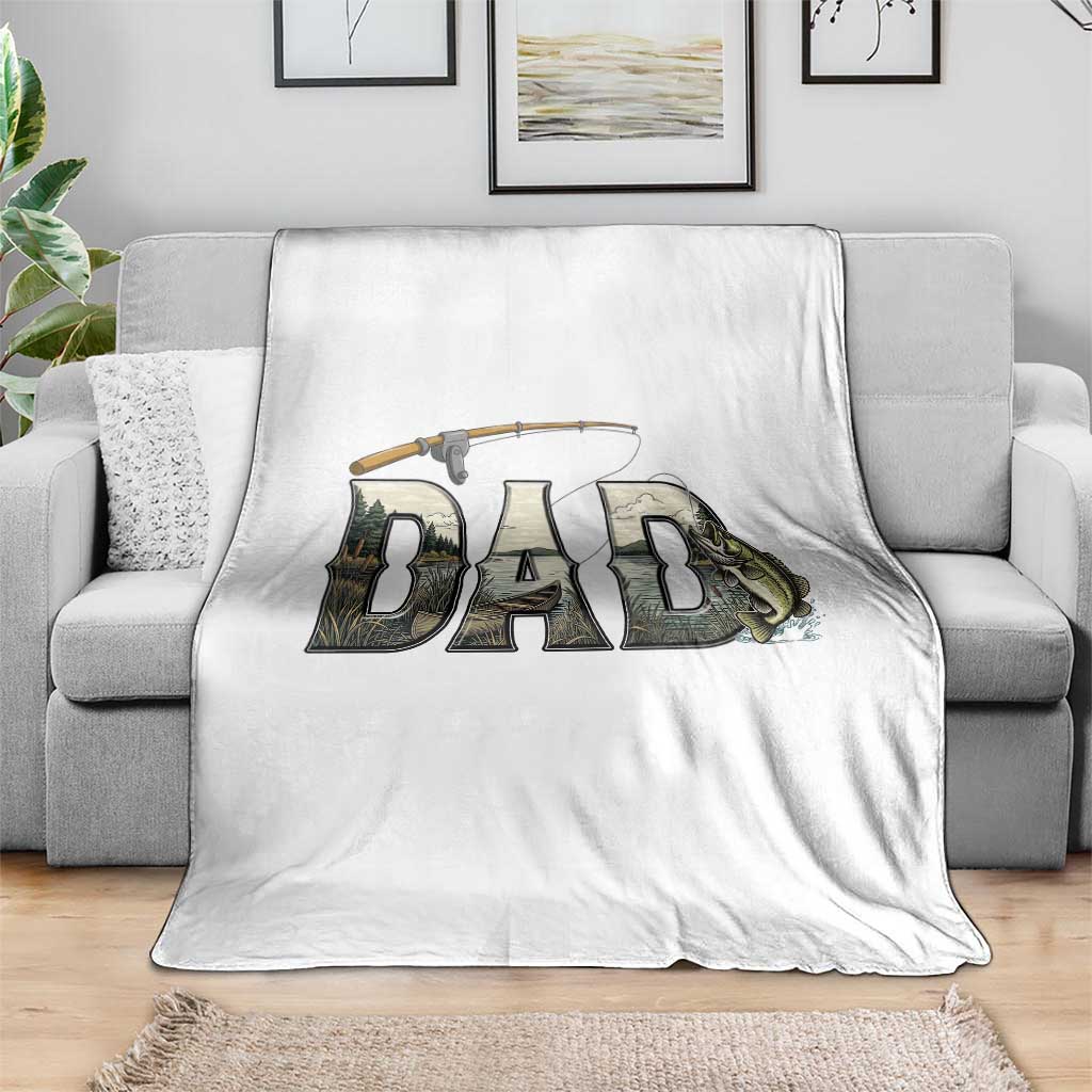 Fishing Dad Throw Blanket Funny Angler Fathers Day Gift TS12 Print Your Wear