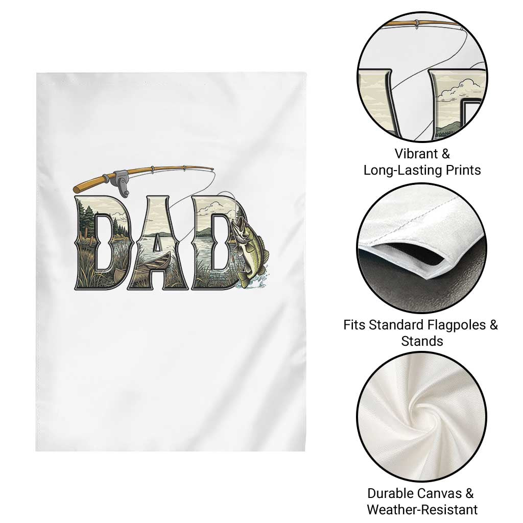 Fishing Dad Garden Flag Funny Angler Fathers Day Gift TS12 Print Your Wear