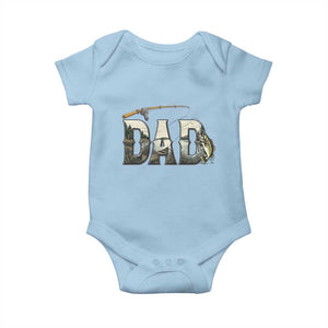 Fishing Dad Baby Onesie Funny Angler Fathers Day Gift TS12 Light Blue Print Your Wear