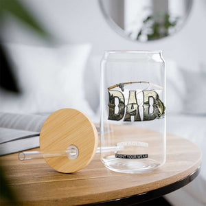 Fishing Dad Glass Can Funny Angler Fathers Day Gift TS12 Print Your Wear