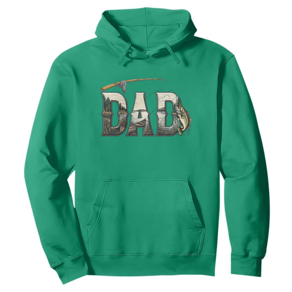Fishing Dad Hoodie Funny Angler Fathers Day Gift TS12 Irish Green Print Your Wear