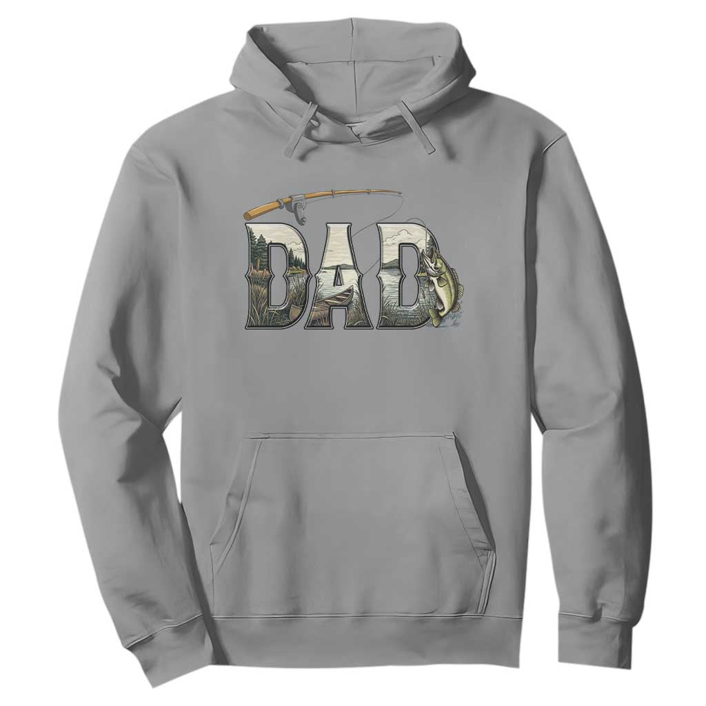 Fishing Dad Hoodie Funny Angler Fathers Day Gift TS12 Sport Gray Print Your Wear