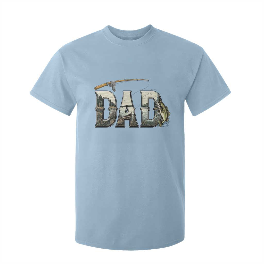 Fishing Dad T Shirt For Kid Funny Angler Fathers Day Gift TS12 Light Blue Print Your Wear