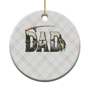 Fishing Dad Ceramic Ornament Funny Angler Fathers Day Gift TS12 1pc Christmas Plaid Print Your Wear