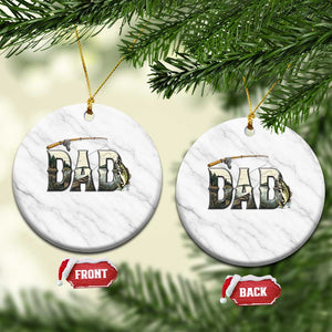 Fishing Dad Ceramic Ornament Funny Angler Fathers Day Gift TS12 1pc White Marble Print Your Wear