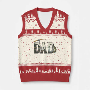 Fishing Dad V-Neck Knit Sweater Vest Funny Angler Fathers Day Gift TS12 Beige Red Print Your Wear