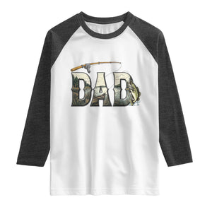 Fishing Dad Raglan Shirt Funny Angler Fathers Day Gift TS12 White Heather Charcoal Print Your Wear
