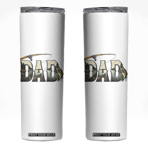 Fishing Dad Skinny Tumbler Funny Angler Fathers Day Gift TS12 White Print Your Wear