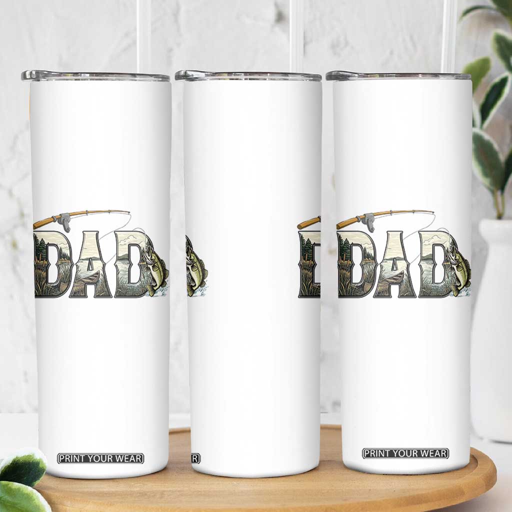 Fishing Dad Skinny Tumbler Funny Angler Fathers Day Gift TS12 Print Your Wear