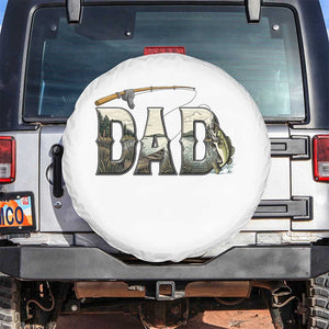 Fishing Dad Spare Tire Cover Funny Angler Fathers Day Gift TS12 No hole White Print Your Wear