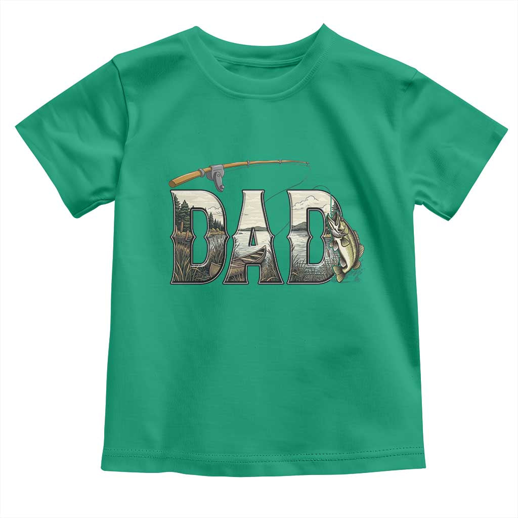 Fishing Dad Toddler T Shirt Funny Angler Fathers Day Gift TS12 Irish Green Print Your Wear
